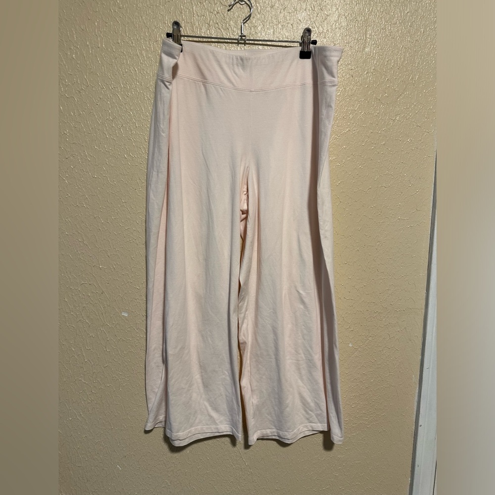 Eileen Fisher Cropped Capris Wide Leg Organic Cotton Blend‎ Size large
